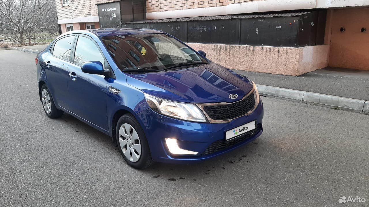 Kia Rio 2012 седан синий