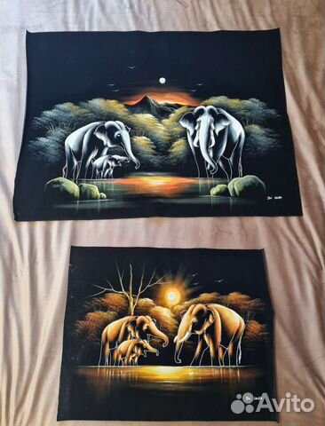 Картины на бархате новые