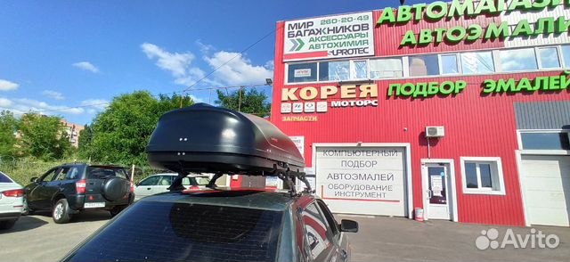 Автобокс на крышу Аэродинамический Черный Turino 1