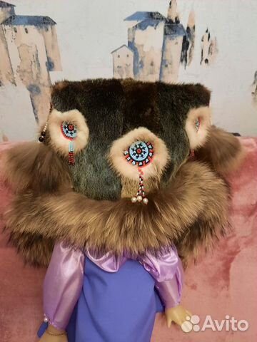 Шапка меховая в национальном стиле