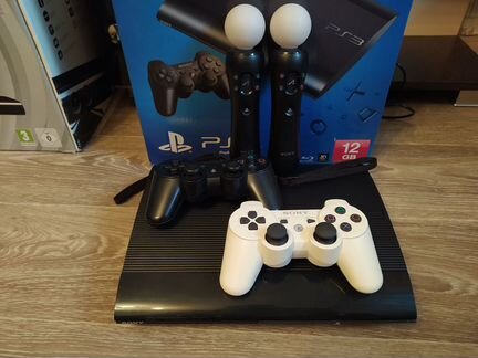 Sony ps3 500гб HEN 40 игр + 2 геймпада