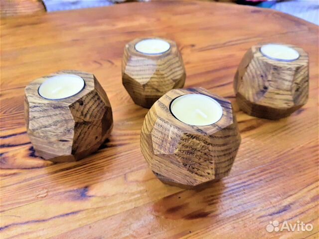 Подсвечник из дуба