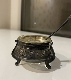 Хрусталь Ваза Солонка, салатник,рог СССР