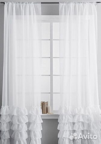 Новая шикарная тюль с рюшью