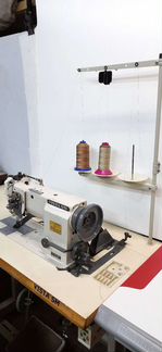 Двухигольная промышленная швейная машинка