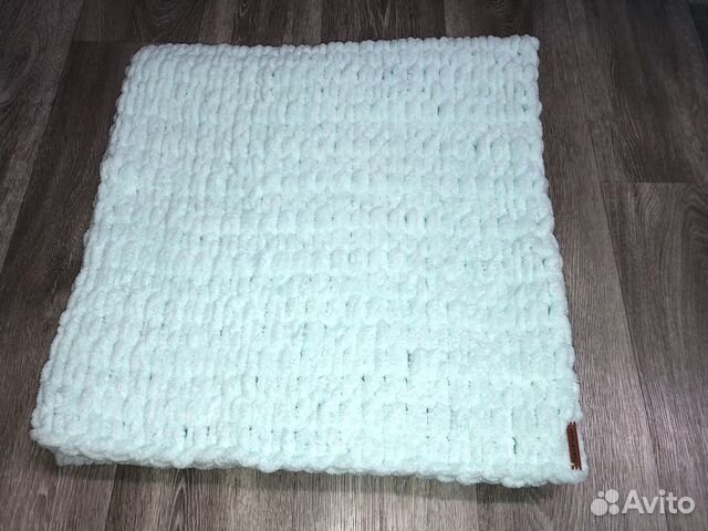 Плед из ализе пуффи, 100 на 100