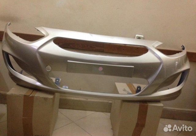 Бампер передний бежевый для Hyundai Solaris