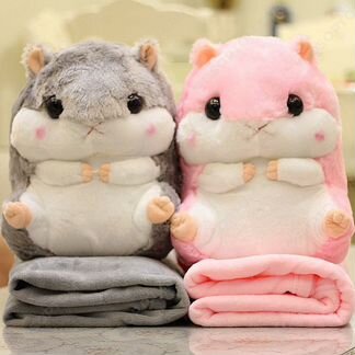 Игрушка Хомяк 3 в 1 с пледом