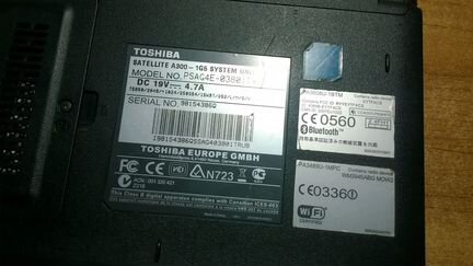 Ноутбук Тошиба-Toshiba satellite A300-1G5