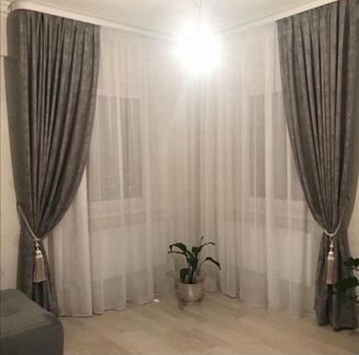 Шторы мрамор тюль вуаль