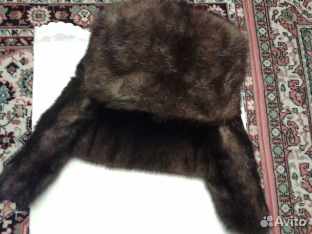 Шапка-ушанка норковая мужская