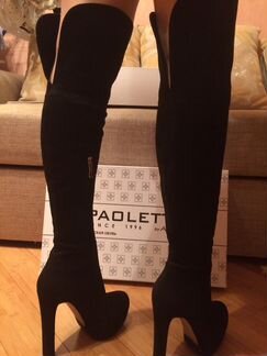 Сапоги женские замшевые