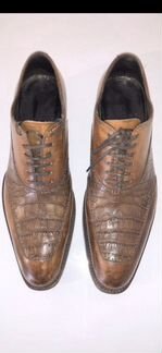 Туфли zegna крокодиловые