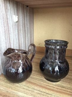 Кувшин и ваза из керамики с покрытием