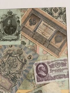 Рамка с коллекцией бумажных денег