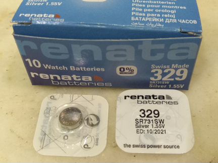 Батарейка для часов Renata sr731sw 329 1,55V