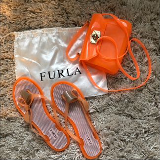 Furla сумка candy mini и шлепки 40