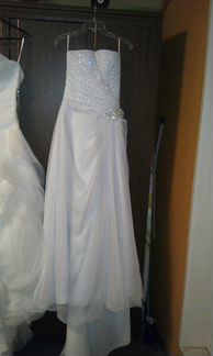 Свадебное платье в стразах после химчистки