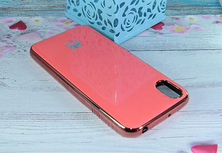 Чехол-накладка для huawei Honor 8SY5 2019 electroplated TPU+PET коралловый