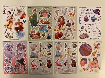 Стикеры NKS (NO kids stickers) A6 + 5шт. А5