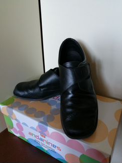 Полуботинки для мальчика черные раз.38 нат. кожа