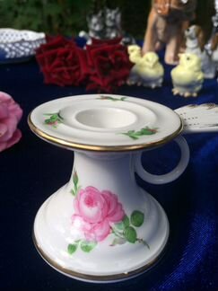 Meissen Немецкие подсвечники Розы фарфор