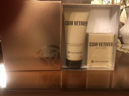 Парфюм Ив Роше набор Cuir Vetiver мужской
