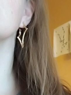 Серьги позолота