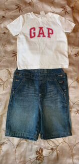 Новая футболка gap и Джинсовый комбинезон osh kosh