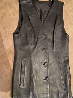 Жилет кожаный