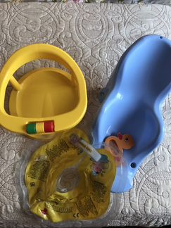 Круг для купания, горка, сидение для ванной