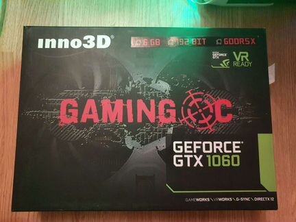 Видеокарта GTX 1060 geforce gaming OC