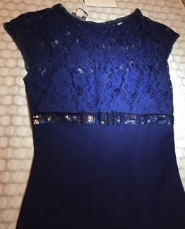 Новое синее платье с пайетками Climona (р-р 42)