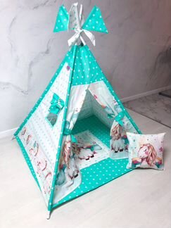 Вигвам 1,8х1,2 подушка, флажки, завязка