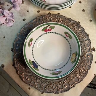 6 салатников 18 см фрукты в стиле villeroy