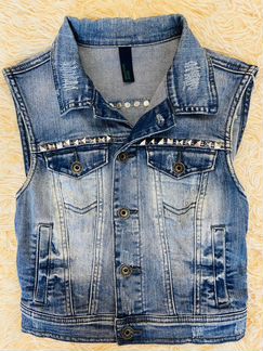 Джинсовая жилетка benetton