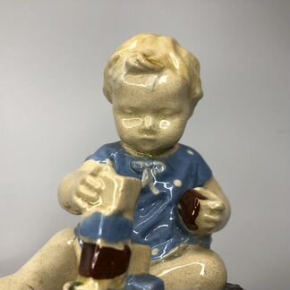 Редкость “Играющие дети”. схф. Гжель 1950е