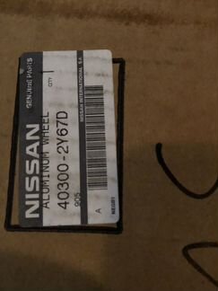 403002y67d литой диск от Ниссан новый