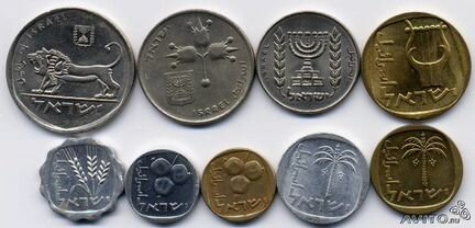 0086 Израиль 5+ 1+ 1/2 лира 25+ 10+ 10+ 5+ 5+ 1 аг