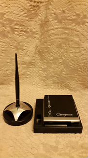 Набор сигаретница и ручка перьевая, СССР