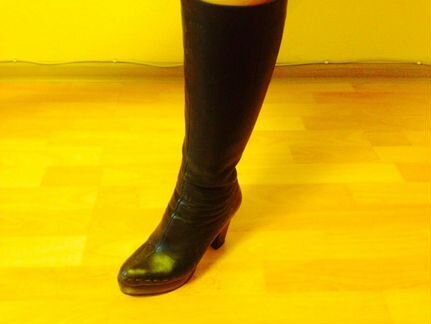 Сапоги женские, кожаные