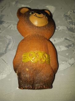 Олимпийский мишка резина СССР игрушка винтаж