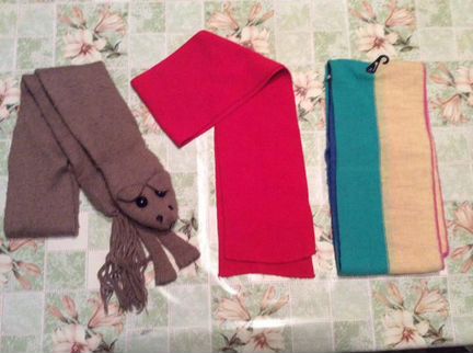 Шарфы и шапочка детские на зиму - весну