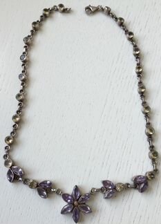 Винтажное серебряное ожерелье, 925 проба, США