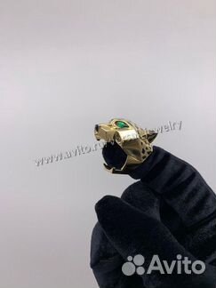 Новое роскошное кольцо из золота пантера