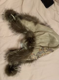 Шапка ушанка из енота