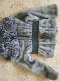 Шуба из голубой норки