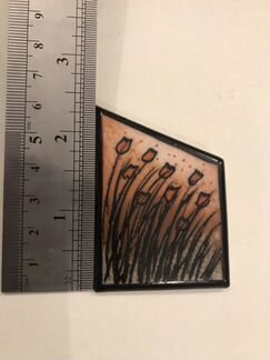 Коллекционная авторская керамическая брошь