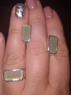 Серебряный комплект с нефритом,новый,кольцо 20.5