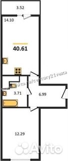1-к квартира, 40.6 м², 19/20 эт.